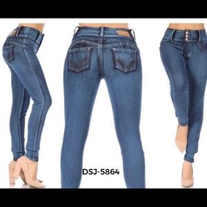 new Diva star Colombian high waist light teal blue skinny jean